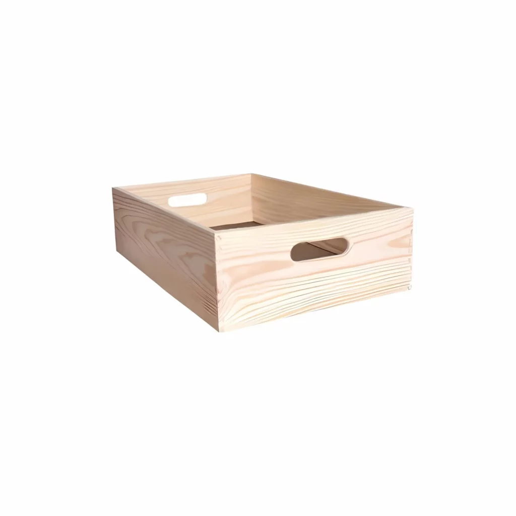 Caja Pino Apilable 60 cm · Aranaz