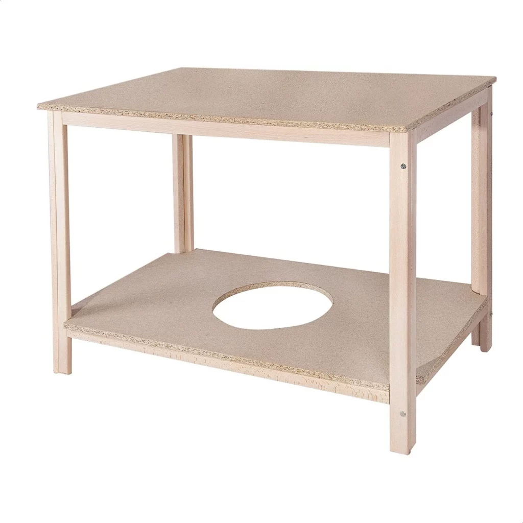 Mesa camilla rectangular de estructura maciza · Aranaz