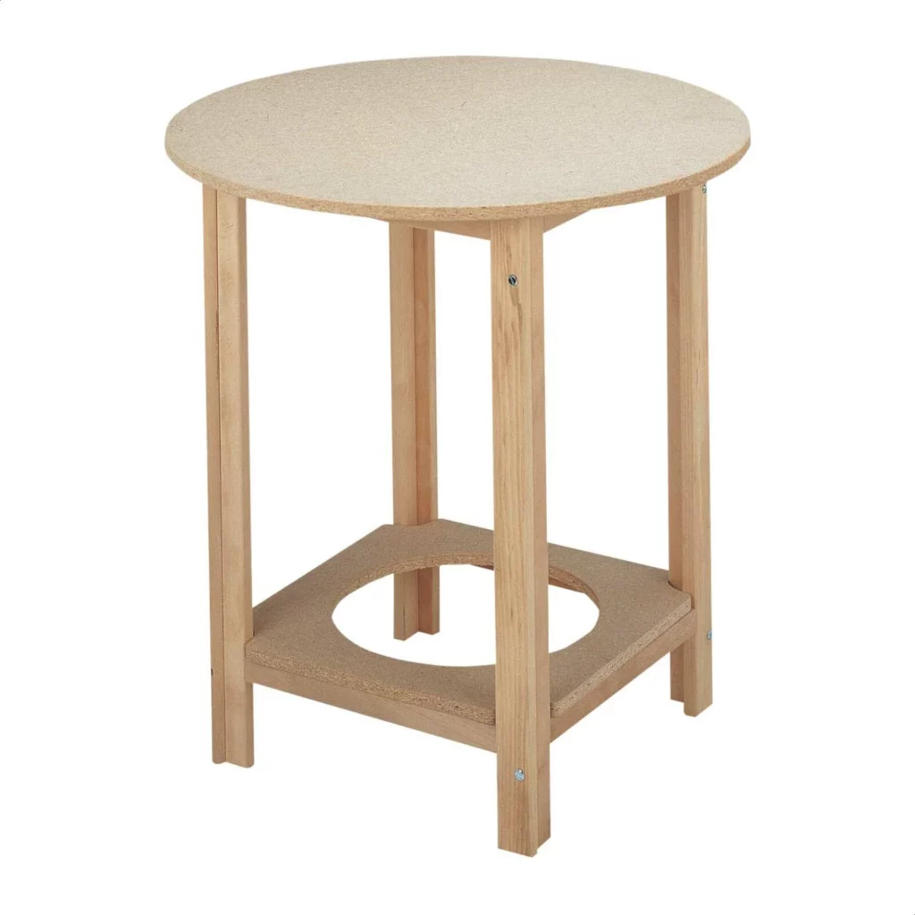 Mesa camilla redonda de estructura maciza · Aranaz