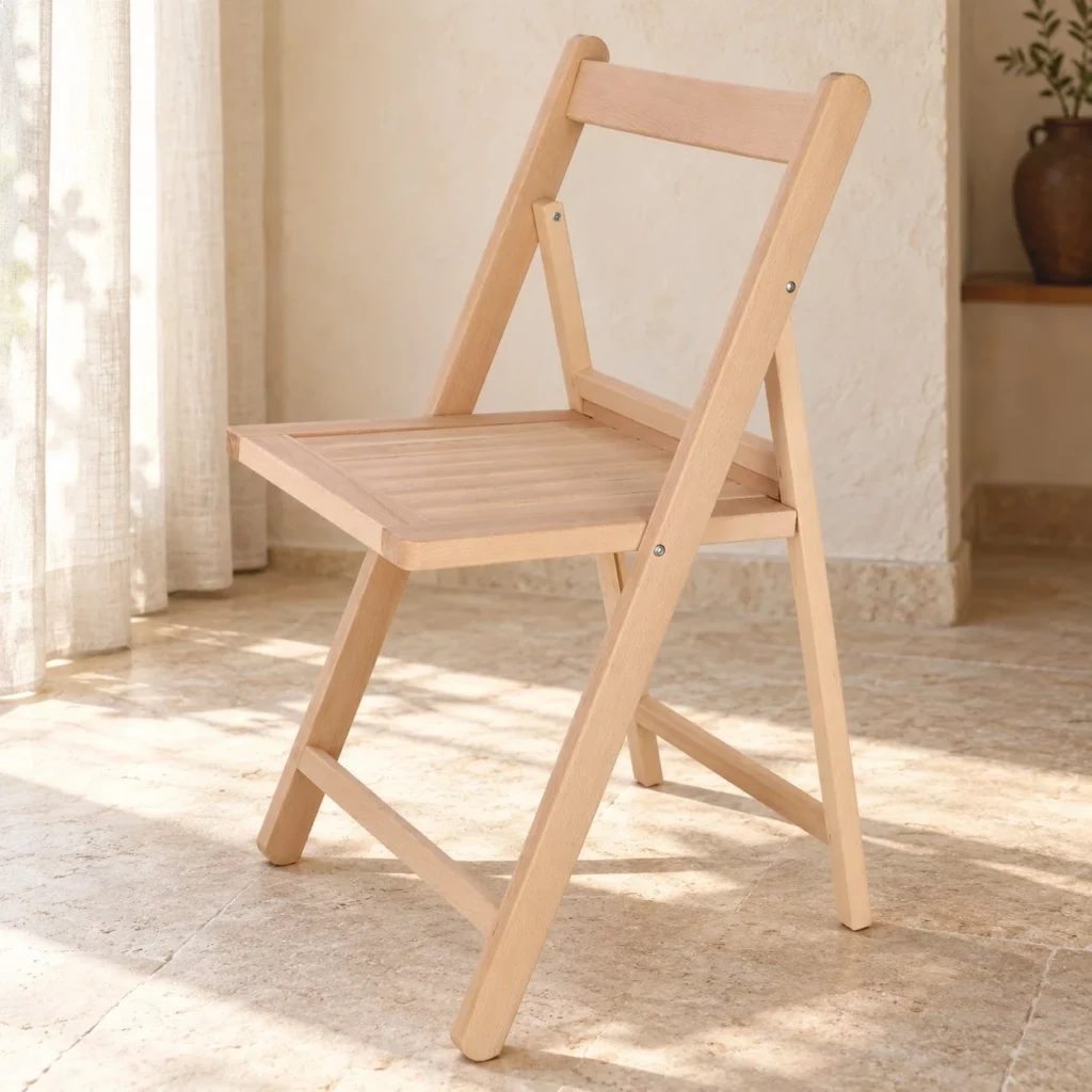 Silla plegable de madera Norte · Aranaz