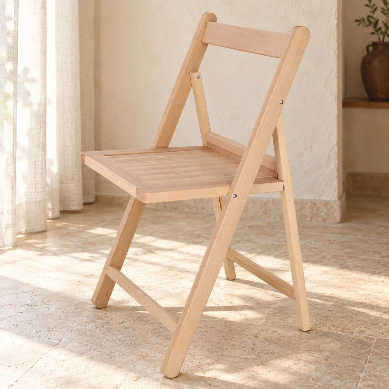 Silla plegable de madera Norte · Aranaz