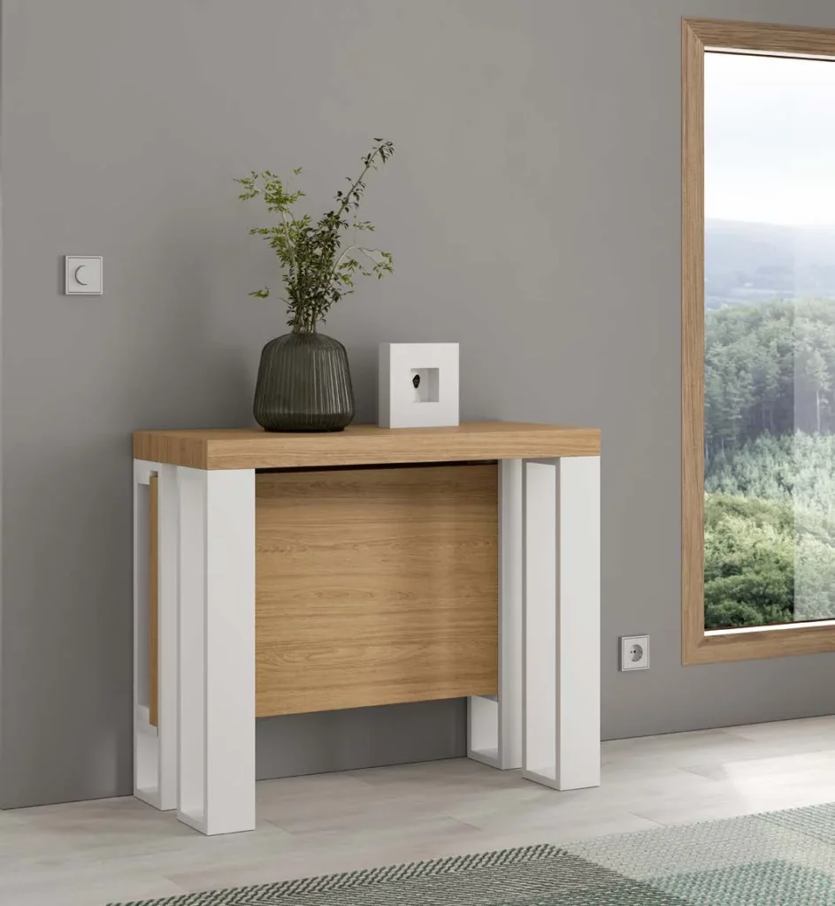 Consola convertible de la colección Natura de Disemobel