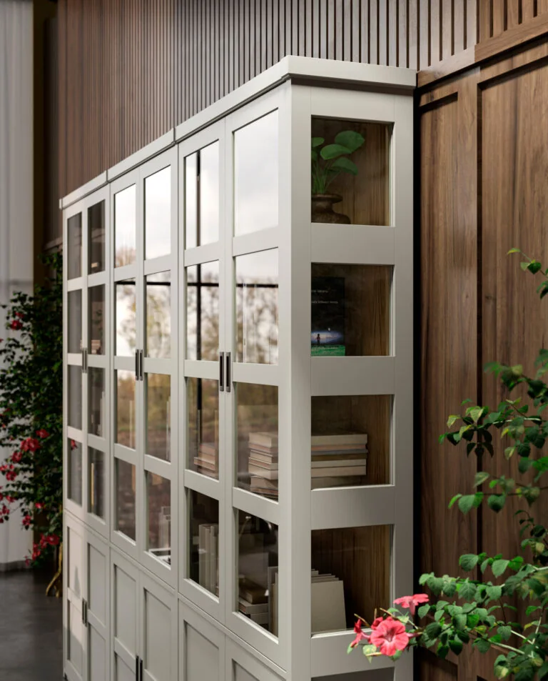 Estantería Modular costado cristal | LIBROS 60/01 – COMEDORES · Grupo Seys