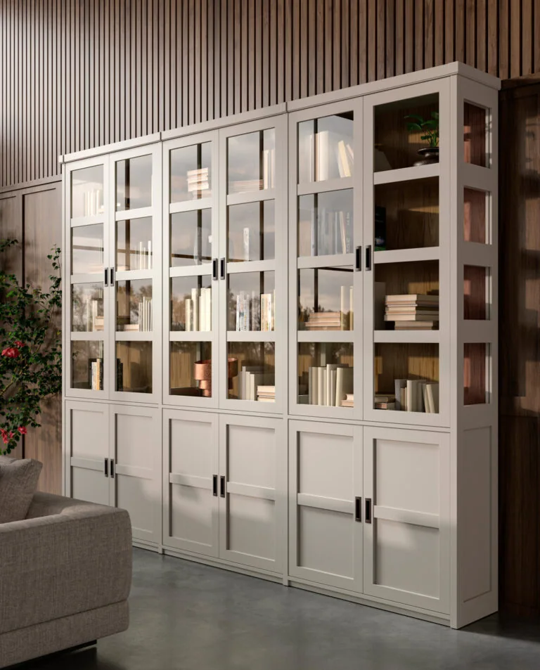 Estantería Modular costado cristal | LIBROS 60/04 – COMEDORES · Grupo Seys