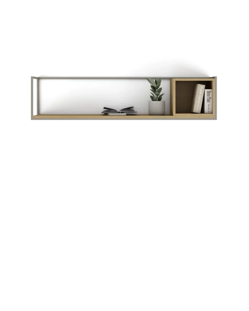 Estanteria - Torin - Metalica con Base de Madera y Cubo · Muebles Torga