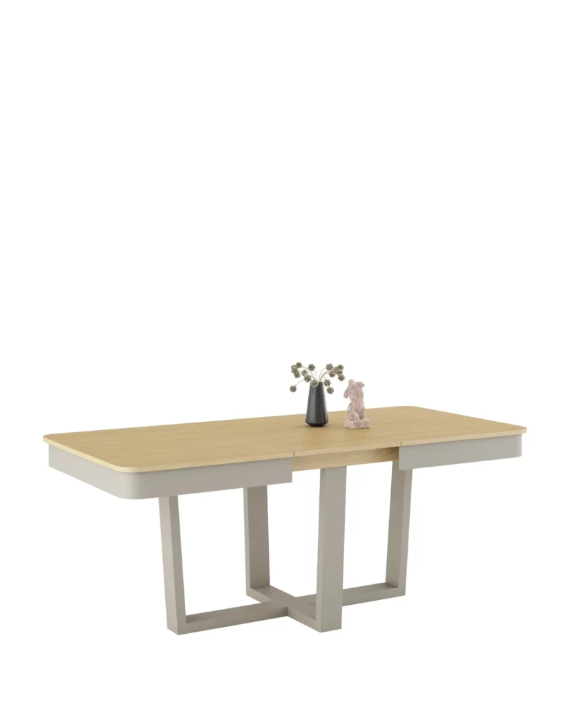 Mesa Comedor - Bera - Extensible con Faldón de Metalico Esquinas Redondeadas · Muebles Torga
