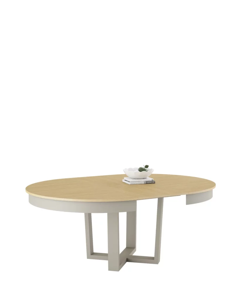 Mesa Comedor - Jarel - Redonda Extensible con Faldón Metalico · Muebles Torga