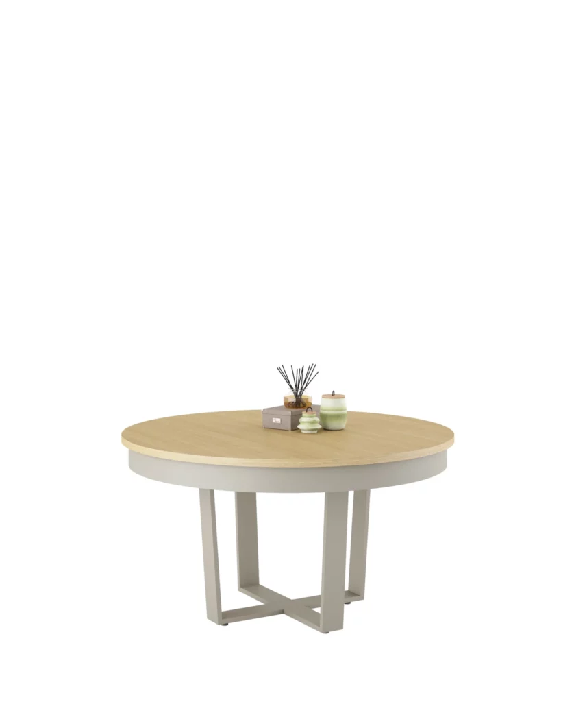 Mesa Comedor - Jarel - Redonda Fija con Faldón Metalico · Muebles Torga