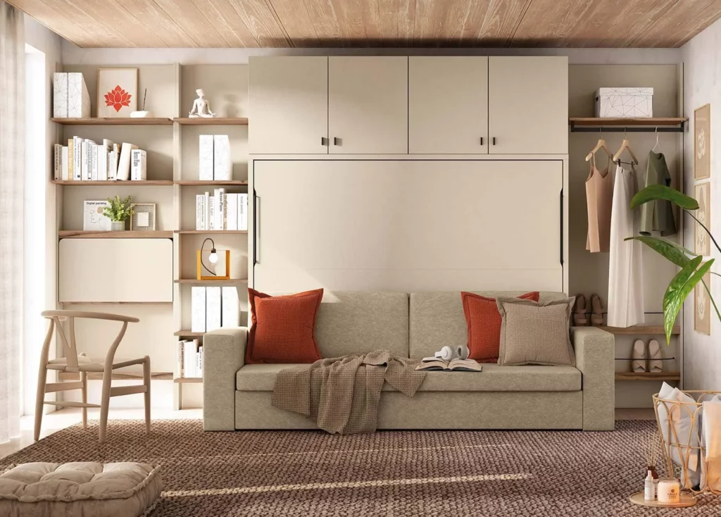 Cama abatible con sofá canapé · ROS