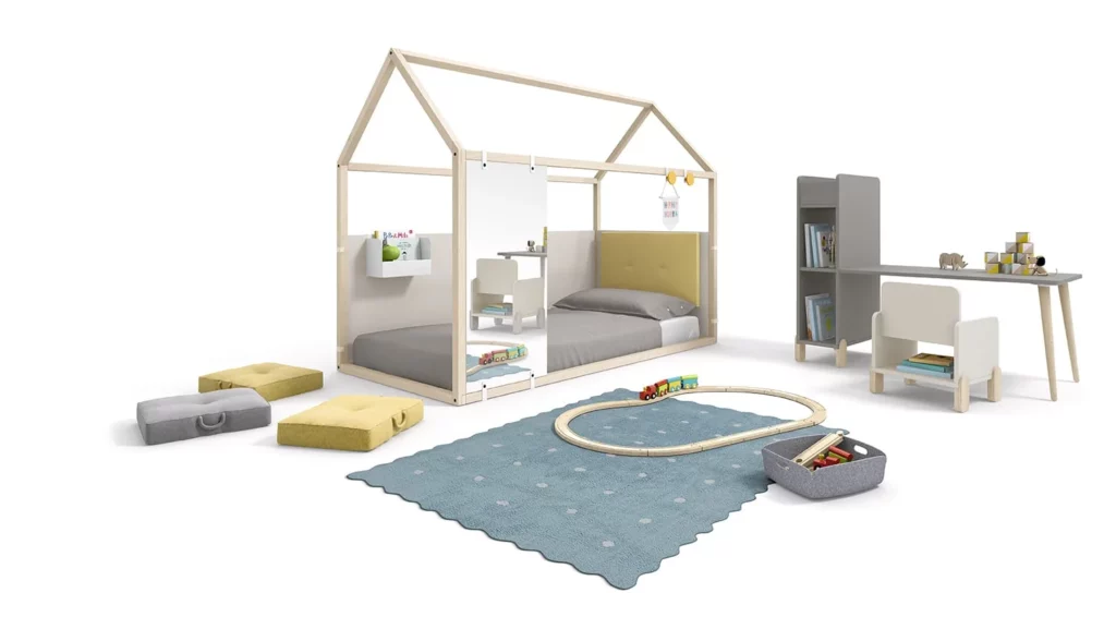 Cama casita con espejo · ROS