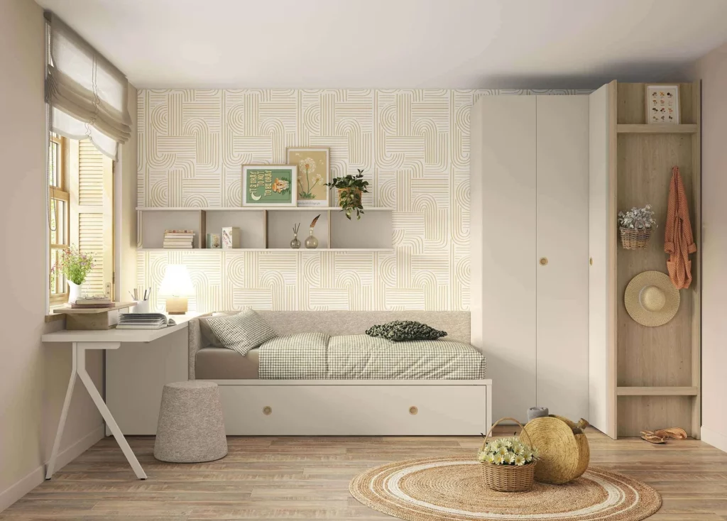 Cama nido con arcón cottagecore · ROS