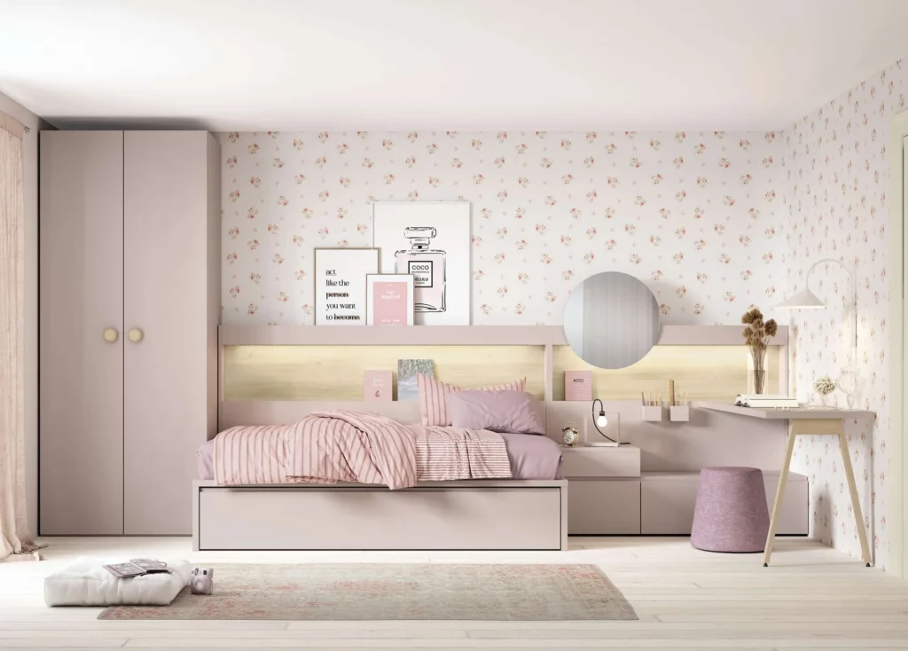 Cama nido extraíble con base y ruedas · ROS