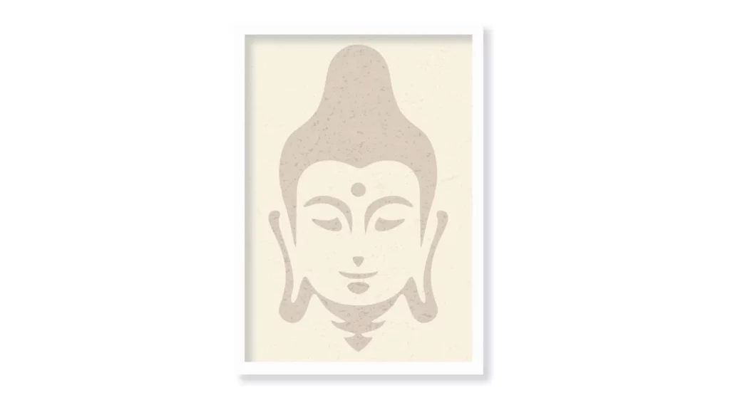 Cuadro budha face beige · ROS