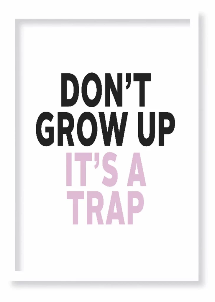 Cuadro Don’t Grow Up · ROS