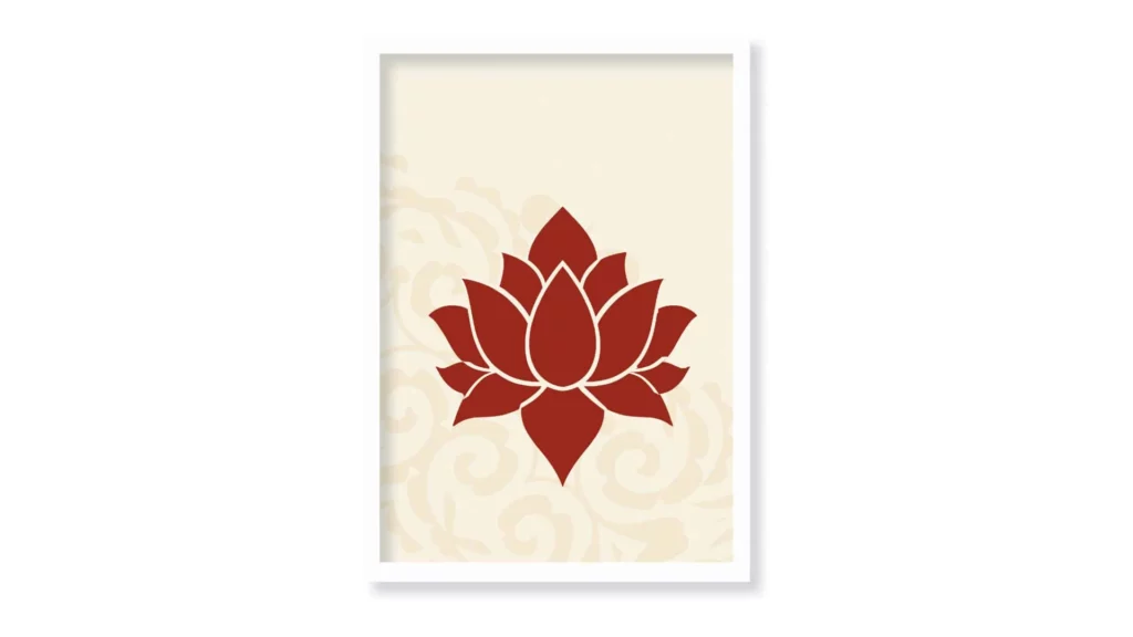 Cuadro lotus rubí · ROS