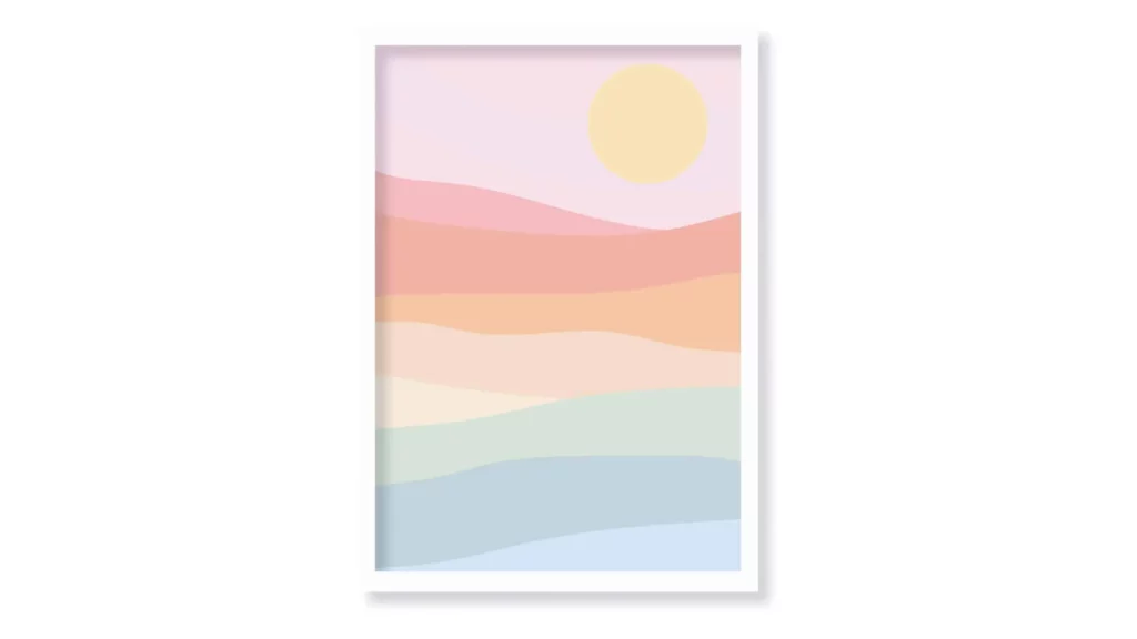 Cuadro Puesta de sol · ROS
