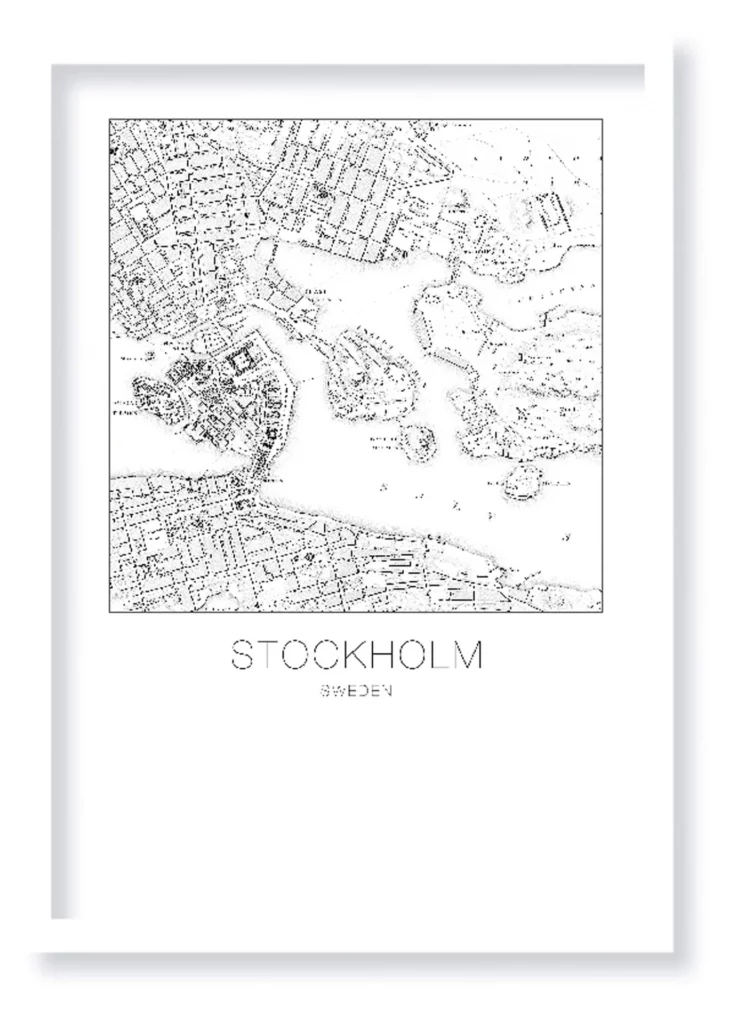 Cuadro Stockholm Map · ROS