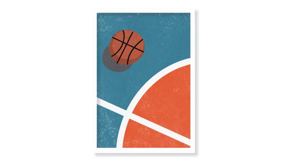Cuadro Vintage Basketball · ROS