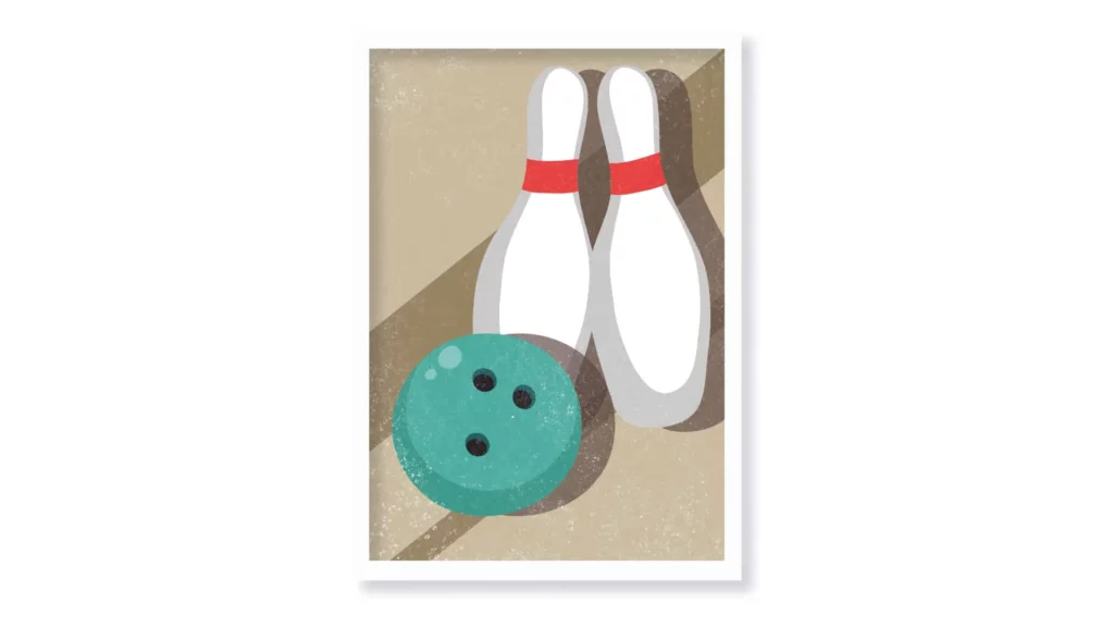 Cuadro vintage bowling · ROS
