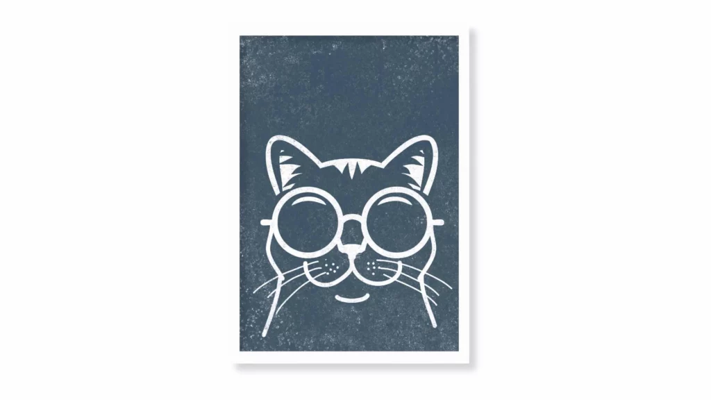 Cuadro vintage cat · ROS