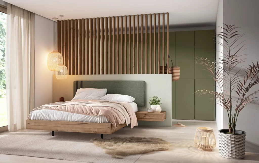 Dormitorio con cabecero SOFT tapizado · ROS