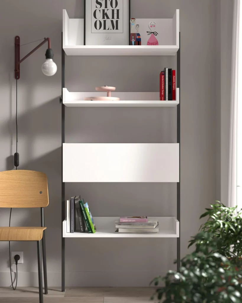 Estanterías con escritorio para salón · ROS