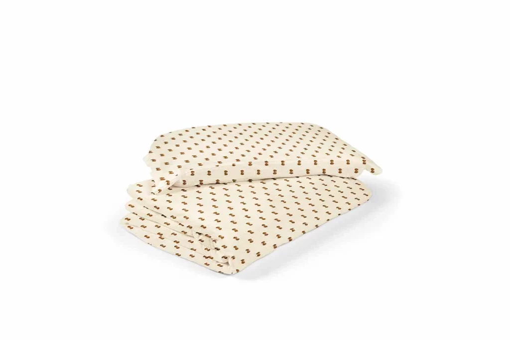 Funda nórdica y cojín Jacquard terracota · ROS