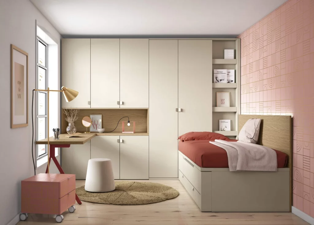 Habitación juvenil minimalista · ROS