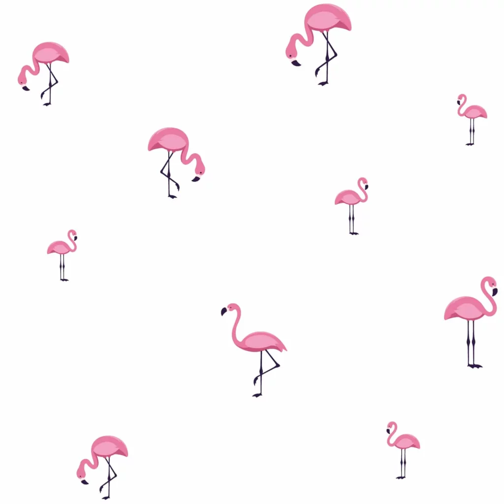 Papel de pared Flamingo · ROS